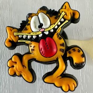 NWT Crocs Jibbitz Crazy Garfield Shoe Crocs Charm 2006-2008 Orange Cat PAWS LLC